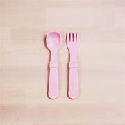 Re-Play Toddler Utensil Pair - Spoon & Fork Ice Pink PAIR