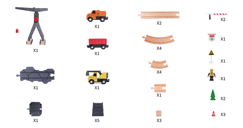 Construction Train Set -35pc