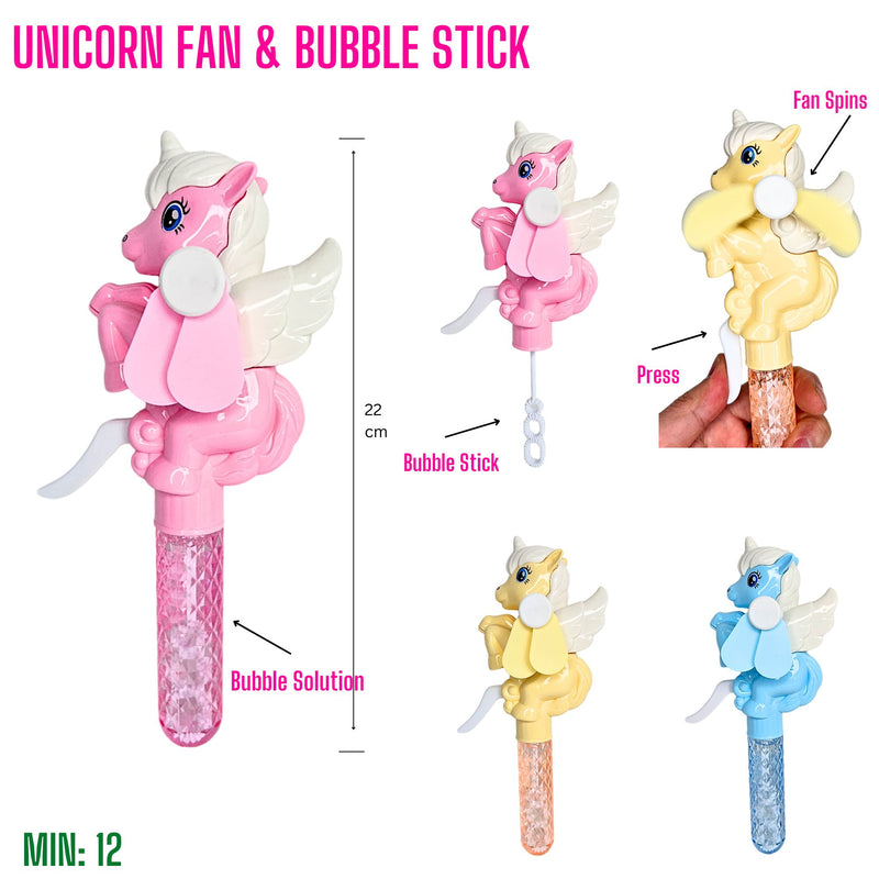 Unicorn Fan & Bubble Stick